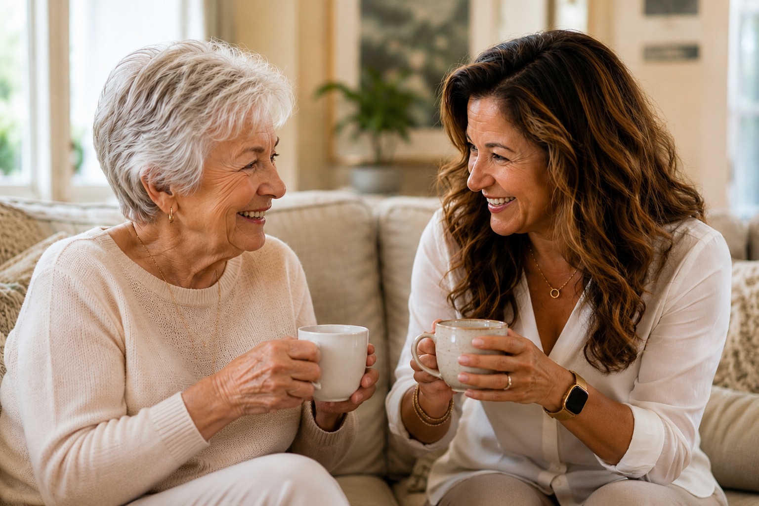 Warm companionship over coffee